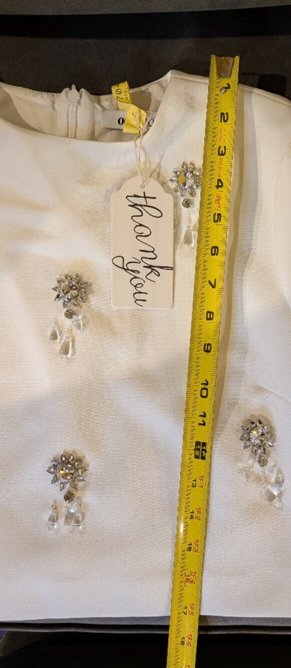 Embellished Cream Two-Piece Women's Dress Set - Picture 14 of 15